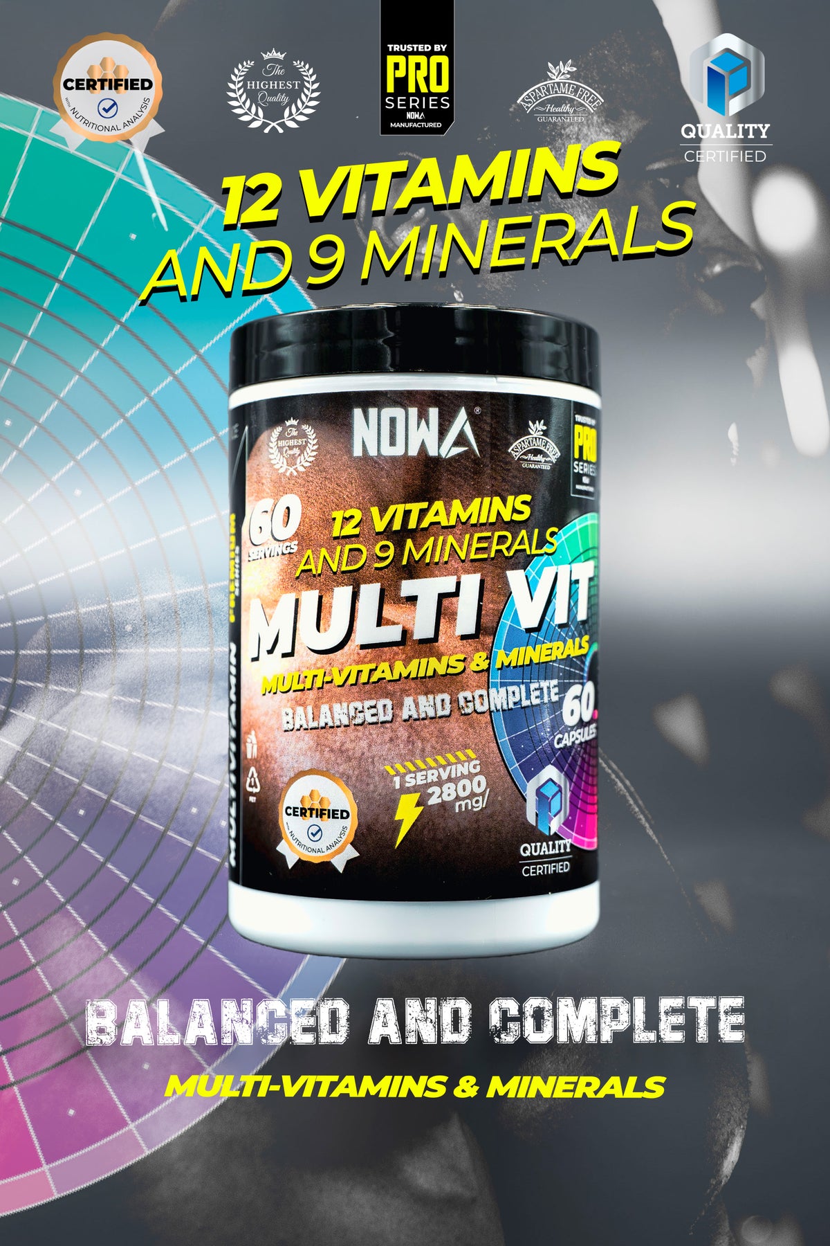 Multivitaminico COMPLETE 12 Vitaminas & 9 Minerales - 60 Capsulas