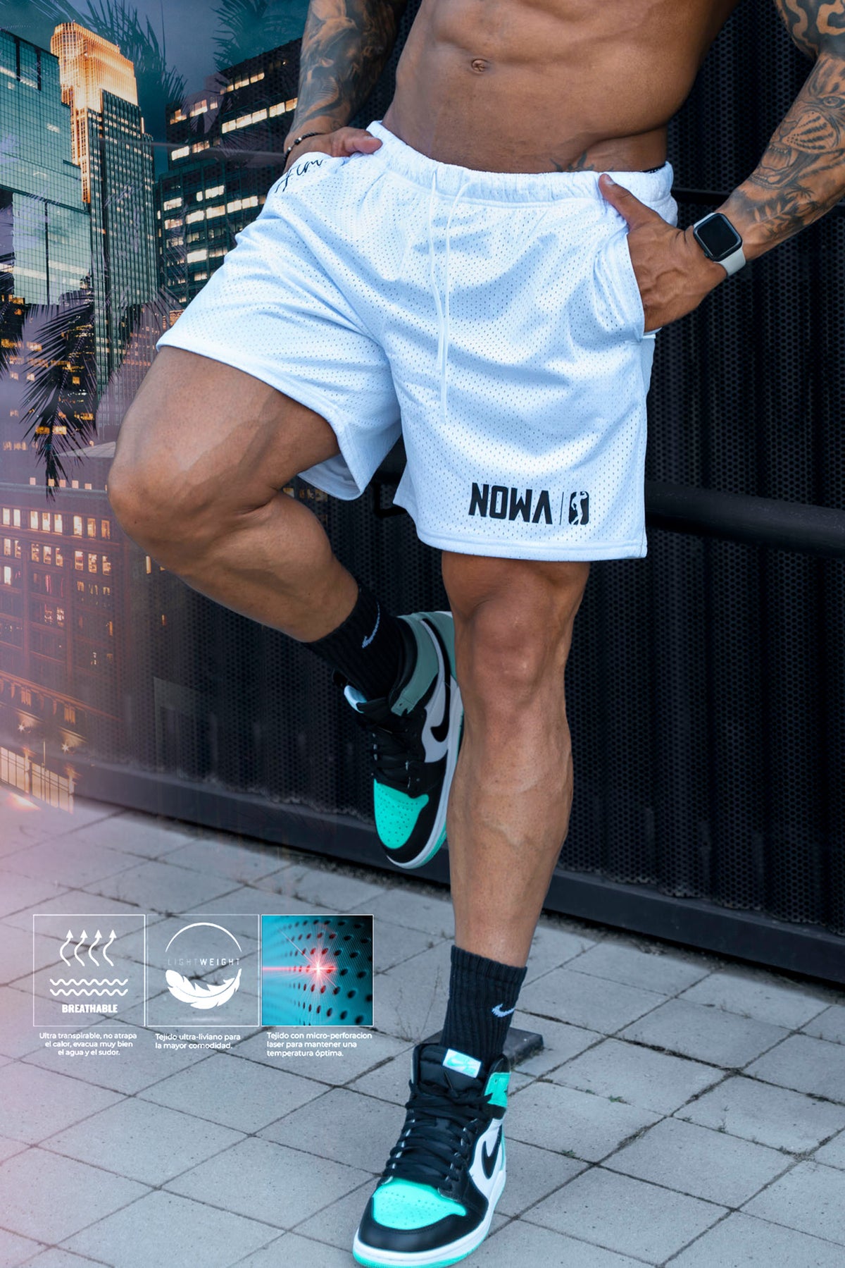 Absolute Athlete shorts - Ice White