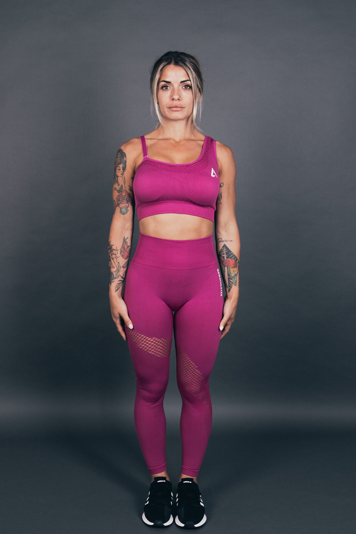 Wave Compression Leggings - Pink