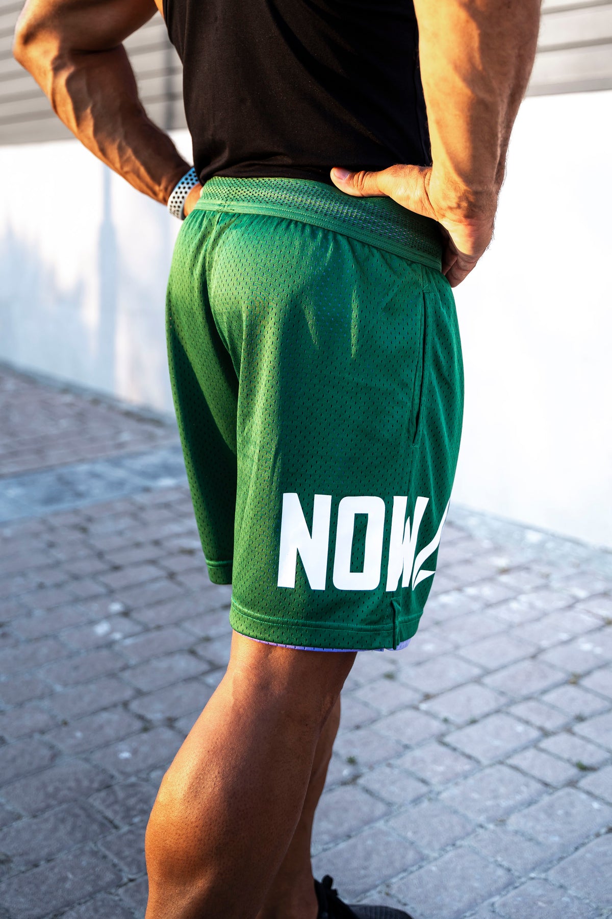 Wolf Reversible shorts 2in1 - Green/Purple